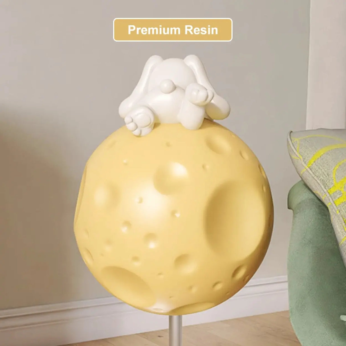 Moon and Cloud Kids Rabbit End Table with Storage Shelf Image - 5