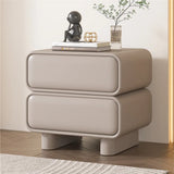 Morandi Faux Leather Countertop Wood Kids Nightstand Image - 17