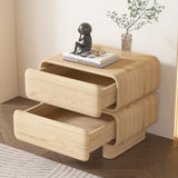 Morandi Faux Leather Countertop Wood Kids Nightstand Image - 3