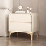 Morandi Faux Leather Top Kids Nightstand with Legs Image - 1