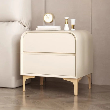 Morandi Faux Leather Top Kids Nightstand with Legs Image - 1
