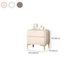 Morandi Faux Leather Top Kids Nightstand with Legs #size