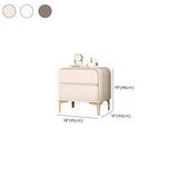 Morandi Faux Leather Top Kids Nightstand with Legs Image - 14