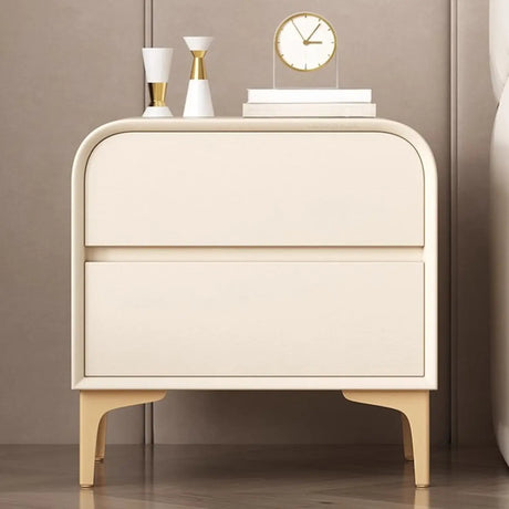 Morandi Faux Leather Top Kids Nightstand with Legs Image - 2