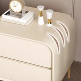 Morandi Faux Leather Top Kids Nightstand with Legs Image - 9