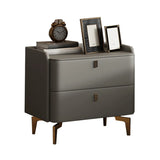 Morandi Leather Frame Kids Nightstand with Two Drawers Image - 13