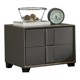 Morandi Leather Frame Kids Nightstand with Two Drawers Image - 15