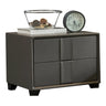 Morandi Leather Frame Kids Nightstand with Two Drawers Image - 15