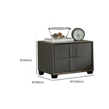 Morandi Leather Frame Kids Nightstand with Two Drawers Image - 18