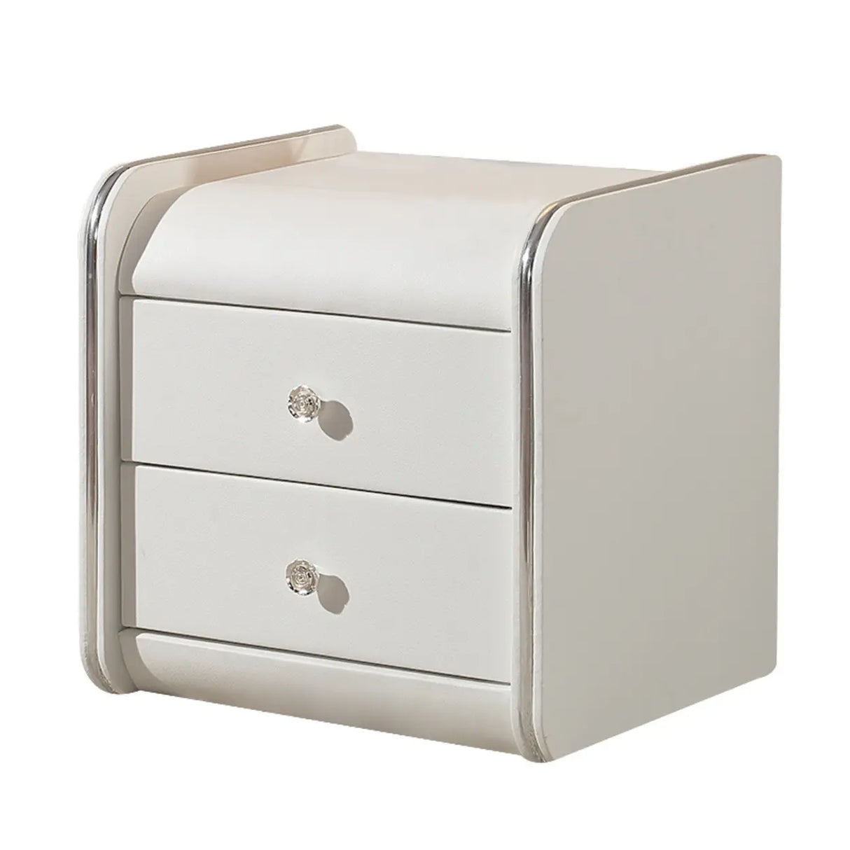 Morandi Leather Frame Kids Nightstand with Two Drawers Image - 7