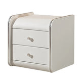 Morandi Leather Frame Kids Nightstand with Two Drawers Image - 7
