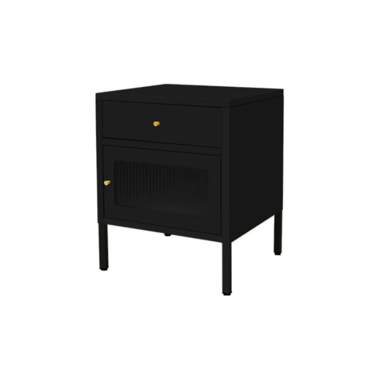 Morandi Stainless Steel Kids Nightstand with Shelf Image - 11