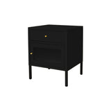 Morandi Stainless Steel Kids Nightstand with Shelf Image - 11