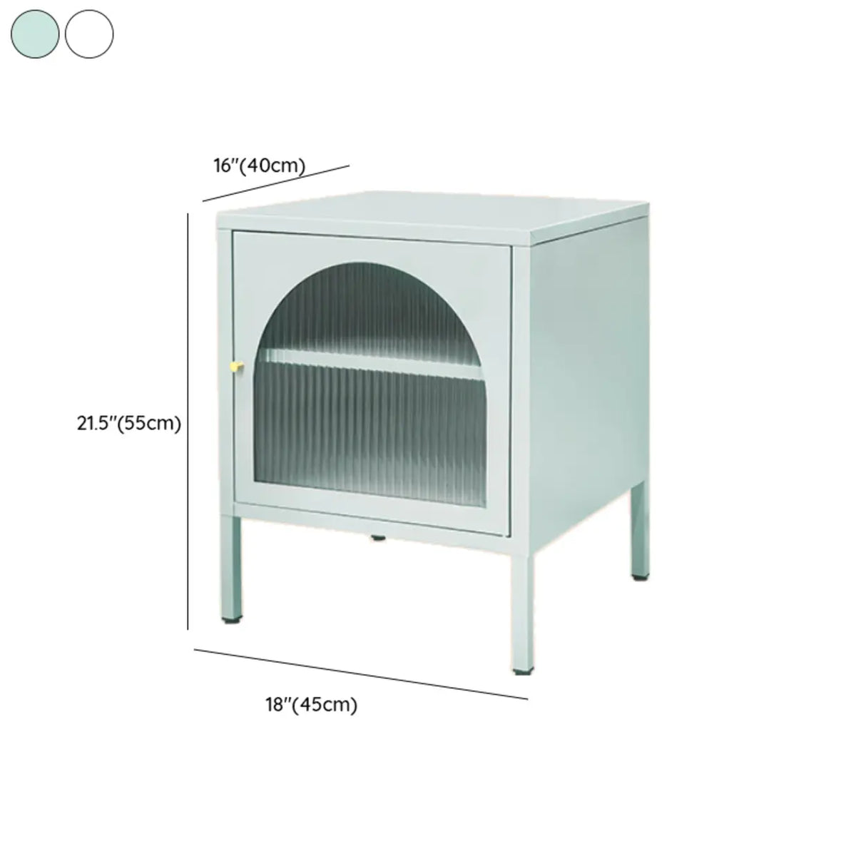 Morandi Stainless Steel Kids Nightstand with Shelf Image - 18