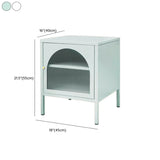 Morandi Stainless Steel Kids Nightstand with Shelf Image - 18