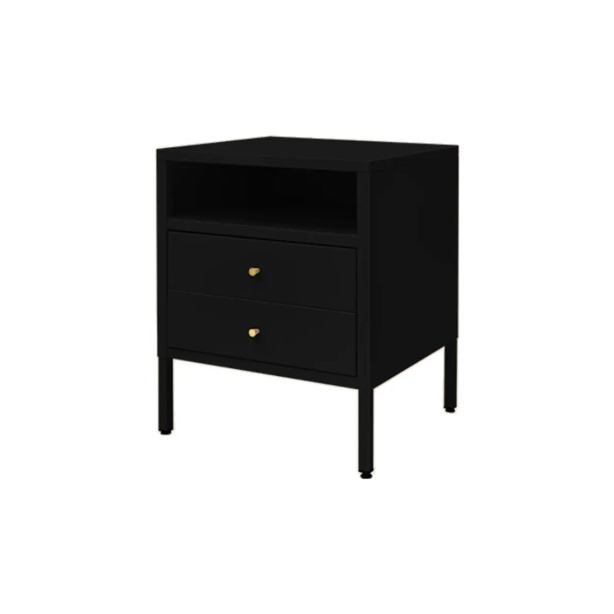 Morandi Stainless Steel Kids Nightstand with Shelf Image - 3