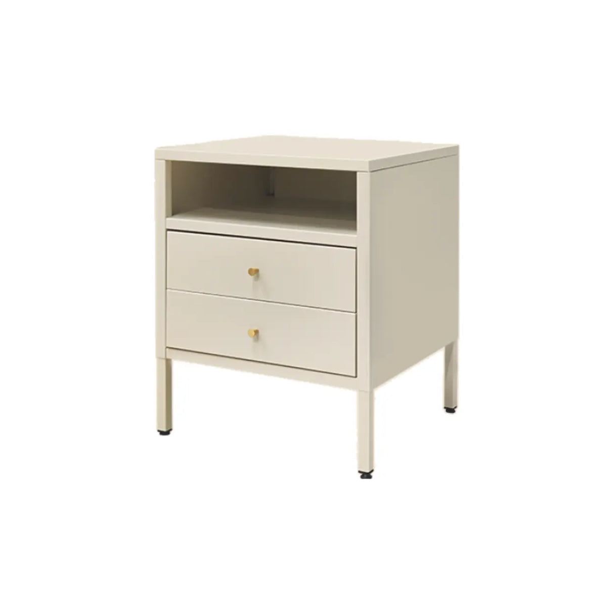 Morandi Stainless Steel Kids Nightstand with Shelf Image - 5