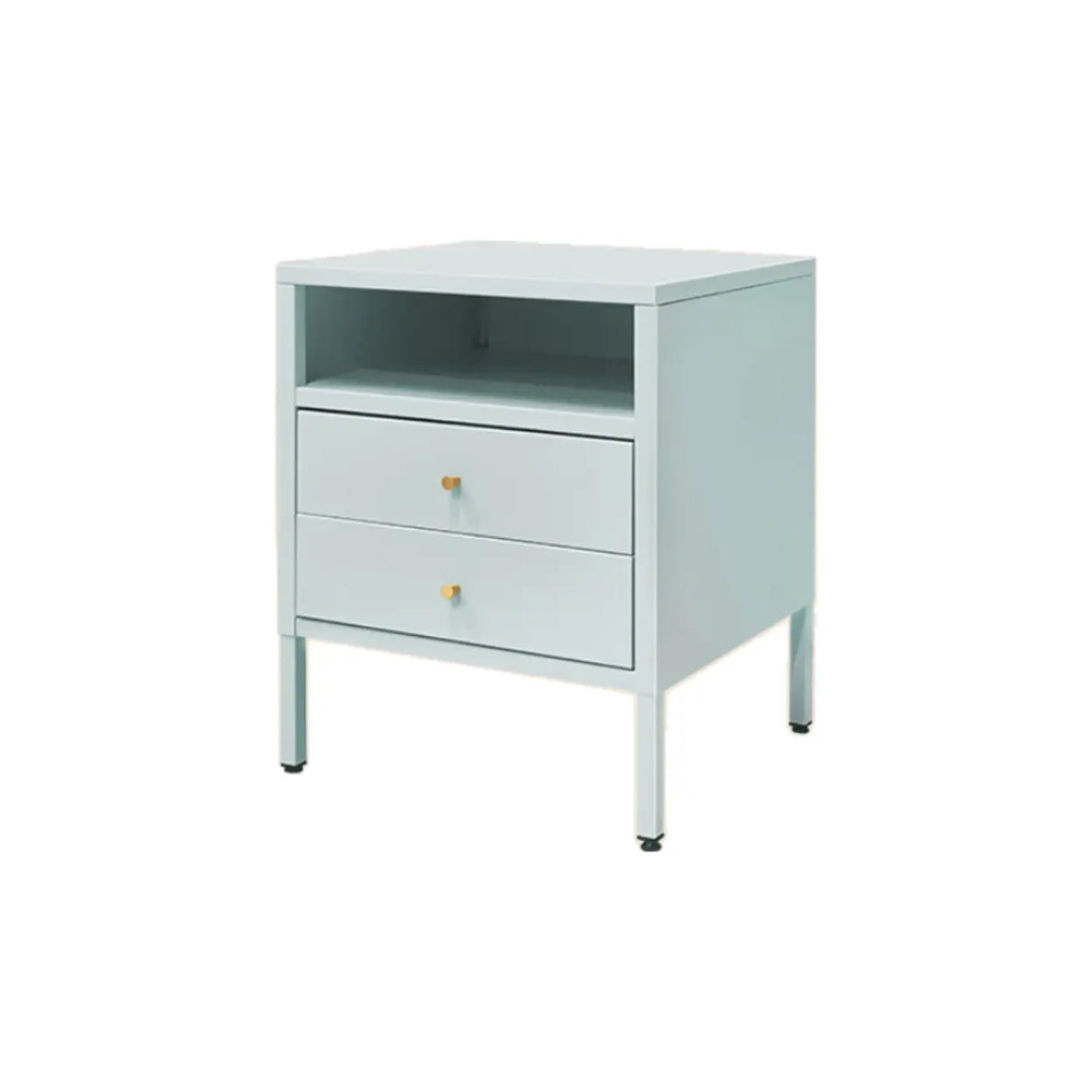 Morandi Stainless Steel Kids Nightstand with Shelf Image - 7