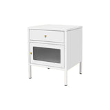 Morandi Stainless Steel Kids Nightstand with Shelf Image - 9