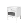 Morandi Stainless Steel Kids Nightstand with Shelf Image - 9