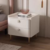 Morandi Stone Countertop Wood Storage Kids Nightstand Image - 15