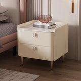 Morandi Stone Countertop Wood Storage Kids Nightstand Image - 16