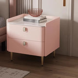 Morandi Stone Countertop Wood Storage Kids Nightstand Image - 17
