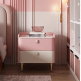 Morandi Stone Countertop Wood Storage Kids Nightstand Image - 4