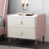 Morandi Stone Countertop Wood Storage Kids Nightstand Image - 5
