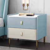 Morandi Stone Countertop Wood Storage Kids Nightstand Image - 7