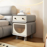 Morandi Theme Faux Leather Short Height Kids Nightstand Image - 10