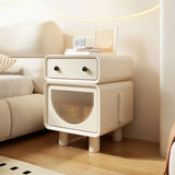 Morandi Theme Faux Leather Short Height Kids Nightstand Image - 6