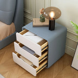 Morandi Theme Faux Leather Tip Resistant Kids Nightstand Image - 11
