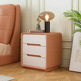 Morandi Theme Faux Leather Tip Resistant Kids Nightstand Image - 13