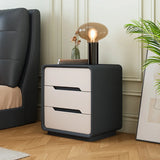 Morandi Theme Faux Leather Tip Resistant Kids Nightstand Image - 18