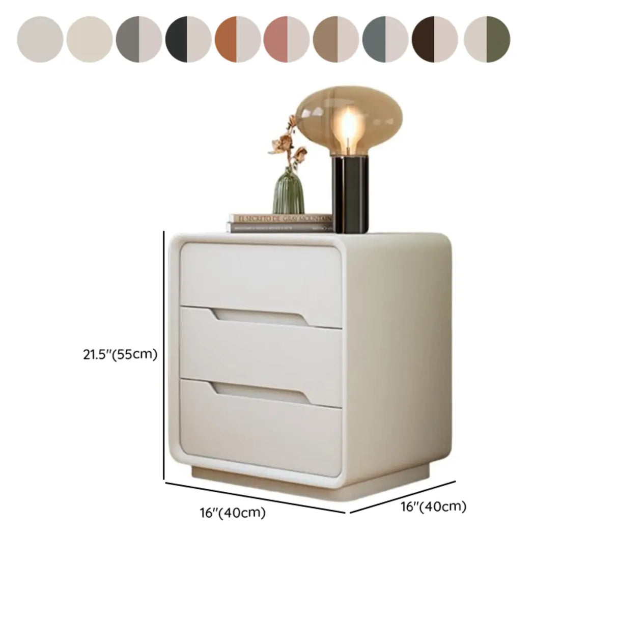 Morandi Theme Faux Leather Tip Resistant Kids Nightstand Image - 21