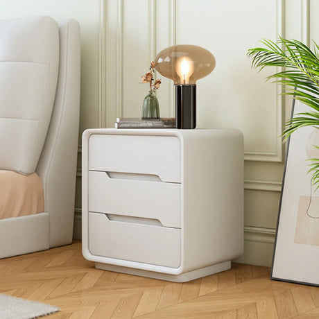 Morandi Theme Faux Leather Tip Resistant Kids Nightstand Image - 2