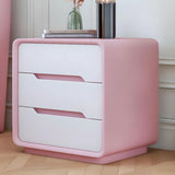 Morandi Theme Faux Leather Tip Resistant Kids Nightstand Image - 3