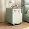Morandi Theme Faux Leather Top Drawers Kids Nightstand Image - 15
