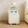 Morandi Theme Faux Leather Top Drawers Kids Nightstand Image - 4