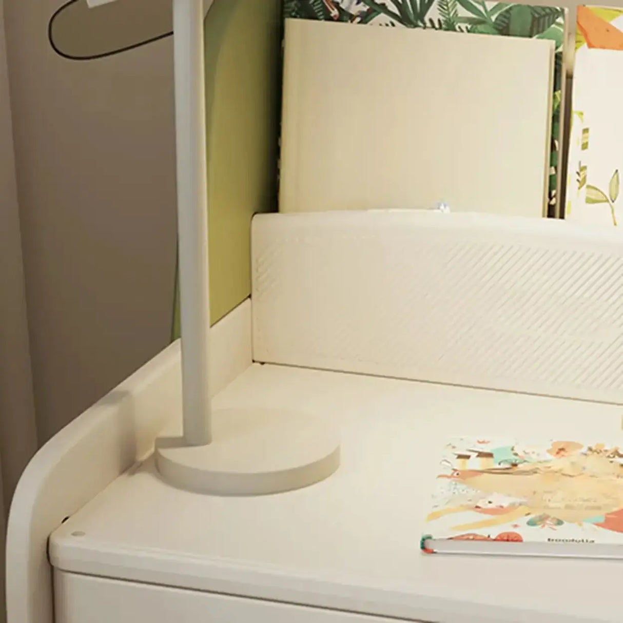 Morandi Theme Kids Nightstand with Cabinets Storage Image - 12