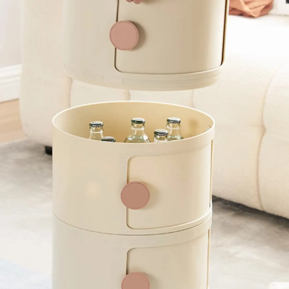 Morandi Theme Tip Resistant Cabinets Kids Nightstand Image - 13