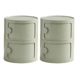Morandi Theme Tip Resistant Cabinets Kids Nightstand Image - 51