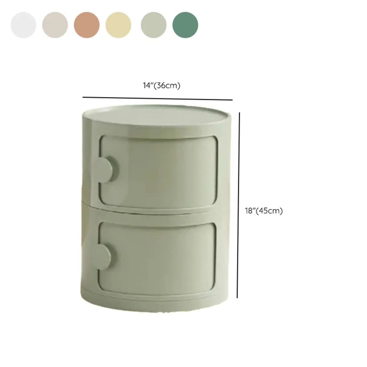 Morandi Theme Tip Resistant Cabinets Kids Nightstand 