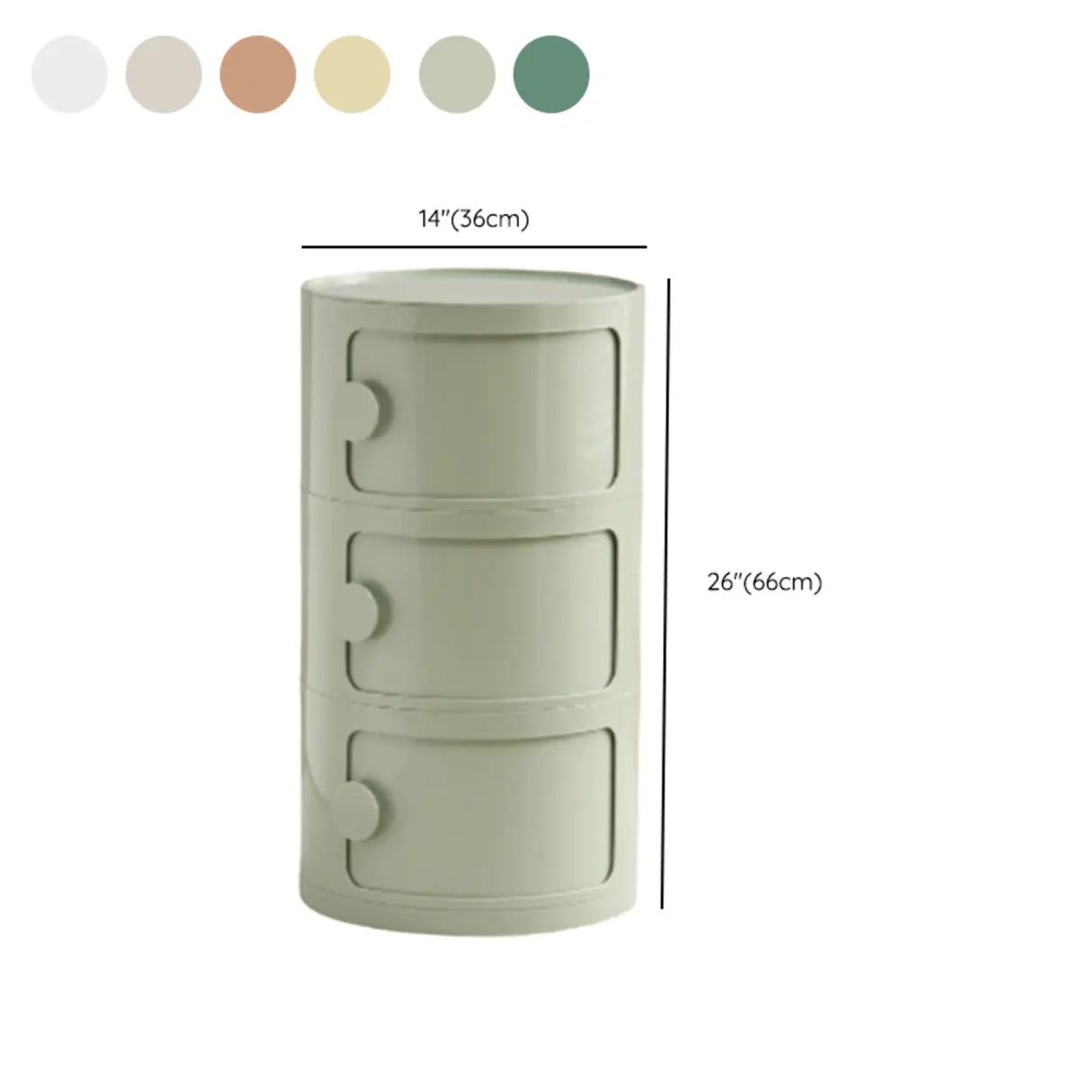 Morandi Theme Tip Resistant Cabinets Kids Nightstand Image - 59