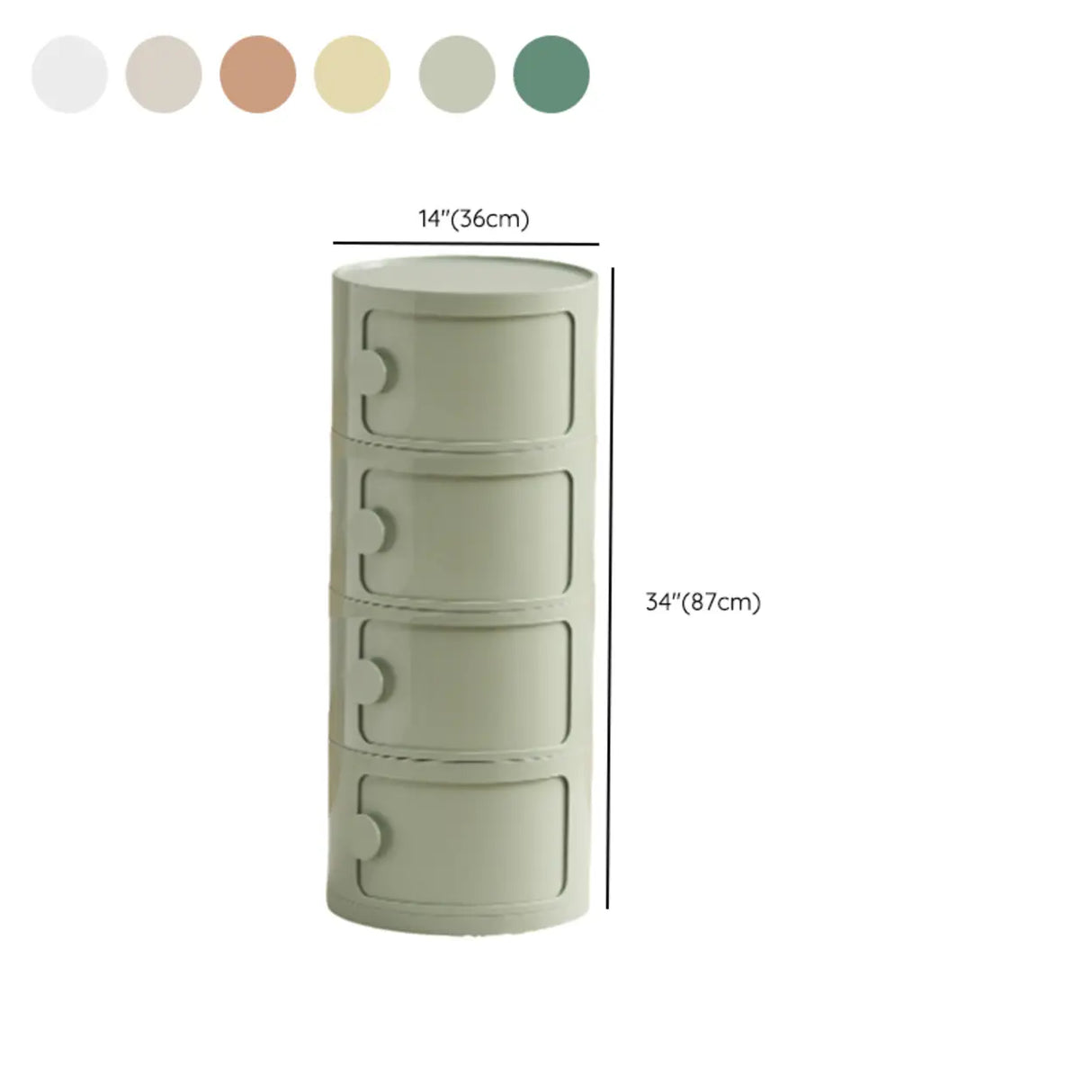 Morandi Theme Tip Resistant Cabinets Kids Nightstand Image - 60