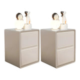 Morandi Theme Wood Drawers Storage Kids Nightstand Image - 22