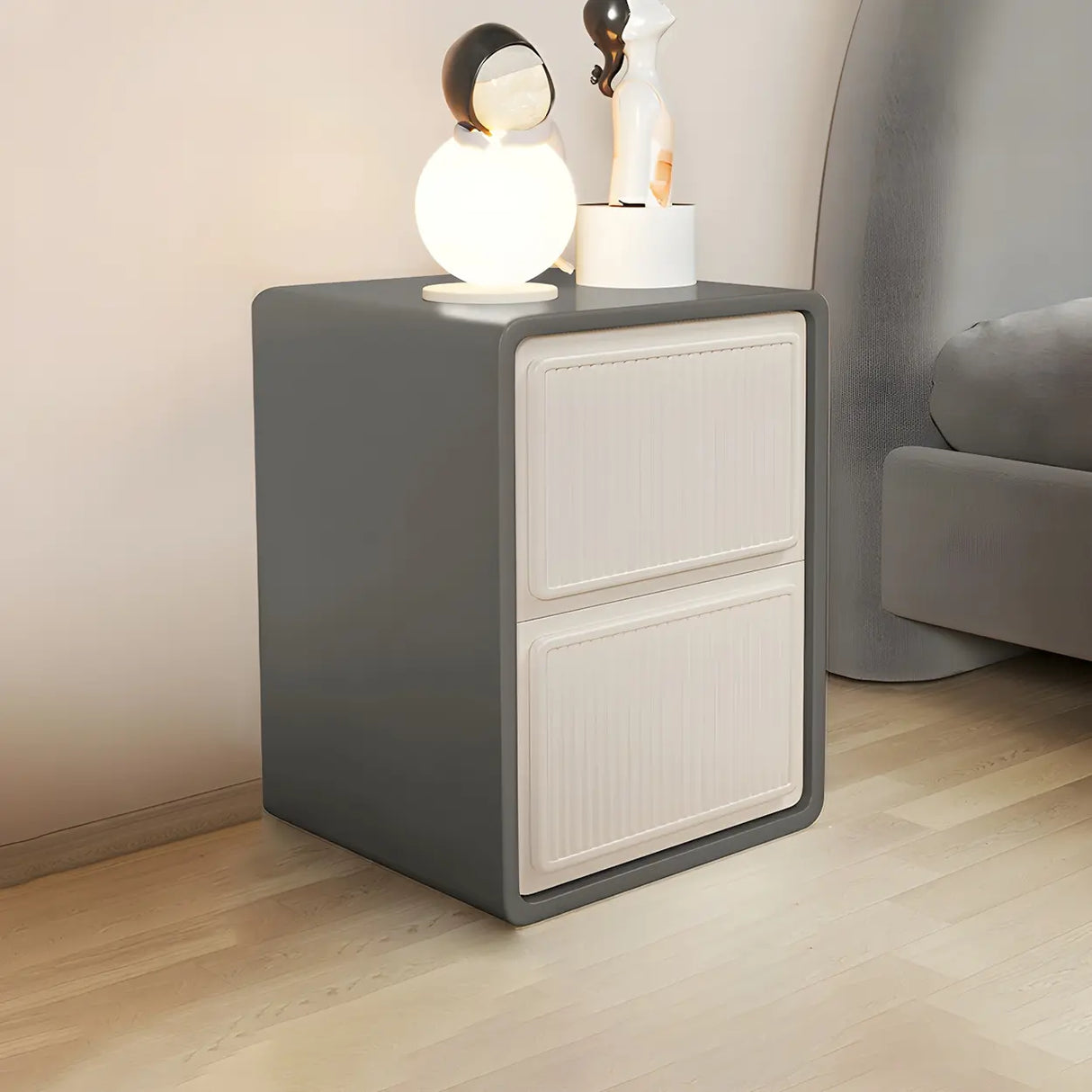 Morandi Theme Wood Drawers Storage Kids Nightstand Image - 23