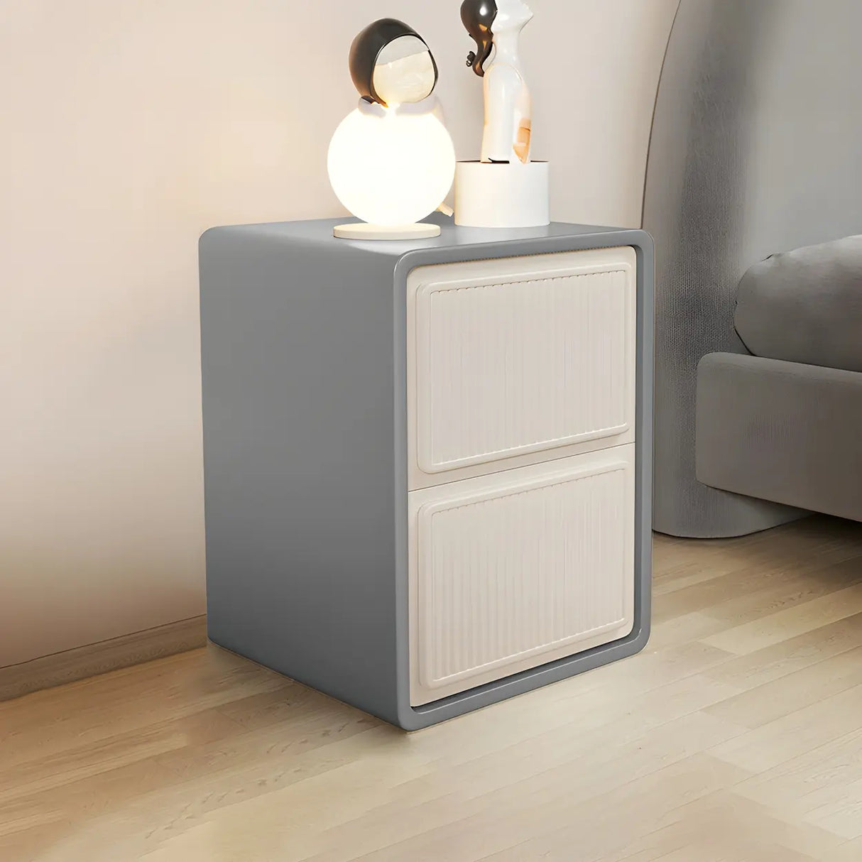 Morandi Theme Wood Drawers Storage Kids Nightstand Image - 27