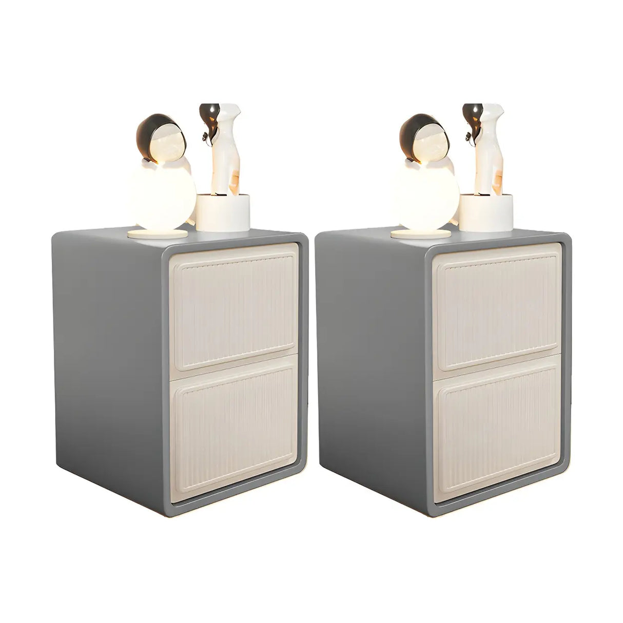 Morandi Theme Wood Drawers Storage Kids Nightstand Image - 28